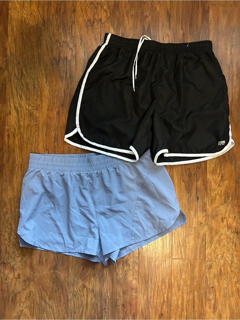 Black and Light Blue Women's Athletic Shorts Running Sports Bundle